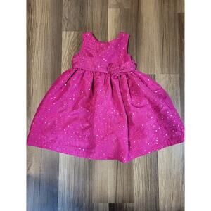 Toddler Girl Sleeveless Pink Sequin Dress With Sash Size 2T
